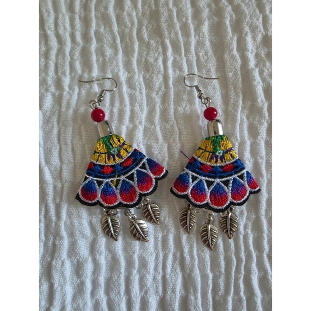 Embroidered Earrings